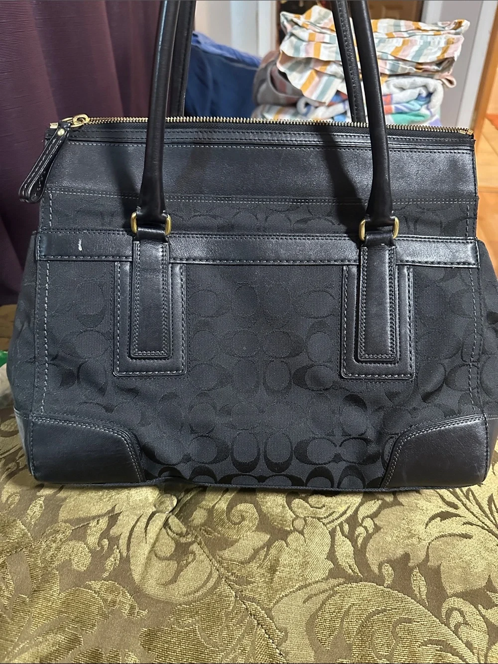Coach black signature